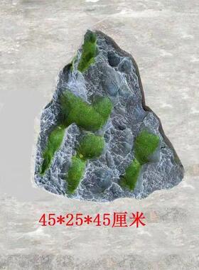 仿真石头造景新款假山石头软装玻璃钢带青苔假山石头厂家直销