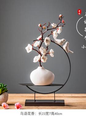 高档家居厅房陶瓷招财大象一对创意小摆件间现客代简约电视酒柜装