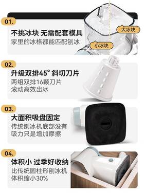 手摇刨冰机家用小型绵绵冰制冰雹冰不插电碎冰机手动冰沙机破冰机
