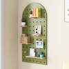 Solid wood hole board custom wall rack decorative partition rack storage shelf wooden bookshelf wall partition
