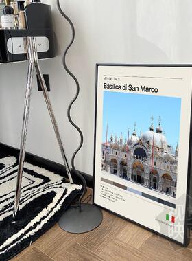 世界著名教堂装饰画客厅沙发背景墙卧室壁画玄关风景摄影建筑挂画