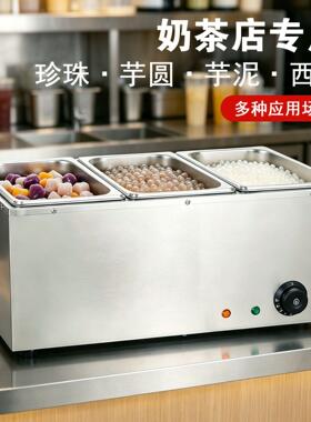 商用加厚不锈钢台式电热保温汤池恒温食堂快餐售饭热菜保温台