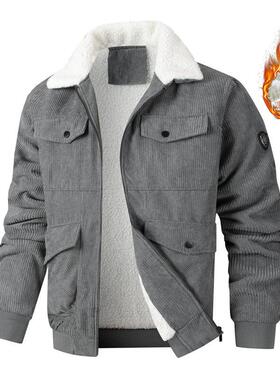 Hardcore Men's Corduroy Sherpa-Lined Jacket - Tough Look