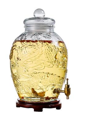 无铅泡酒玻璃瓶容器带龙头10斤家用密封加厚酒坛子酿酒罐酒缸