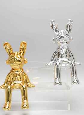 现代简约恶魔兔样板房售楼部卧室客厅书房餐厅电视柜软装饰品摆件