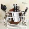 304 stainless steel chopstick barrel basket wall-mounted chopstick cage storage bucket drain kitchen household storage rack chopstick cage 88