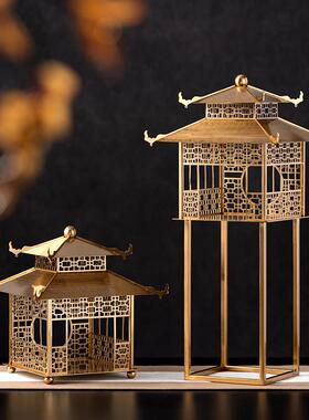 新中式高端客厅酒柜玄关博古架摆件禅意样板间高级感国风软装饰品