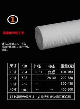 净水器10寸pp棉通用滤芯前置过滤100克针刺净水机饮水机专用配件