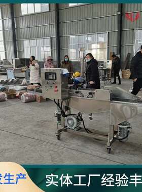 小银鱼挂糊设备全自动浸入式裹浆设备实体商家供应鱼产品上浆机