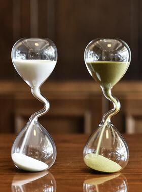创意细颈艺术沙漏计时器个性家居摆饰现代风装饰毕业季情人节礼物