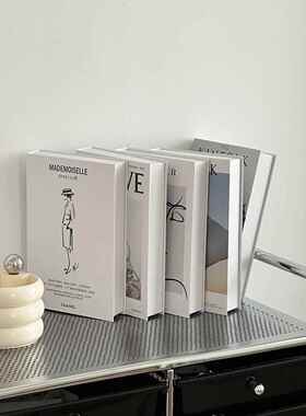 现代假书摆件北欧轻奢彷真书客厅家居店铺装饰品拍照道具书套盒子