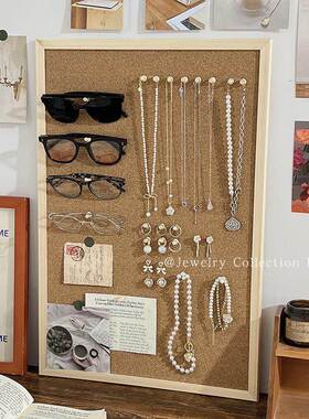 Vintage wooden necklace display board for wall mounting, sui