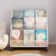 Children's bookshelf floor-standing baby picture book toy storage rack simple bookcase with wheels movable reading rack