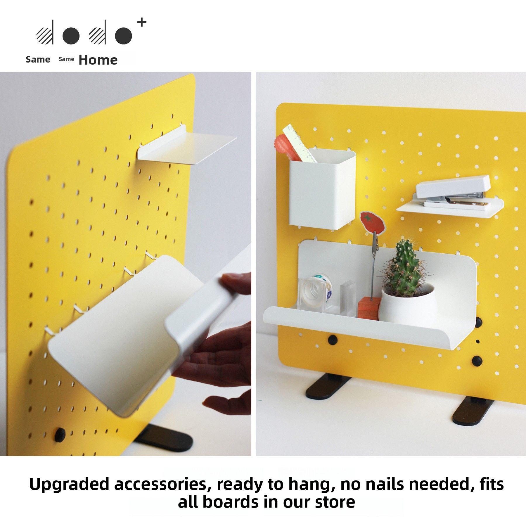 Hole board, nail-free box installation, storage accessories rack with simple pen holder multi-function partition rack