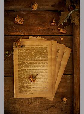 复古泛黄外文旧书页古董书书页十页家居装饰摄影道具装饰美食摄影