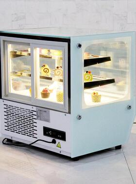 艺雪台式直角蛋糕柜风冷冰箱水果柜慕斯寿司小型冷藏柜保鲜展示柜
