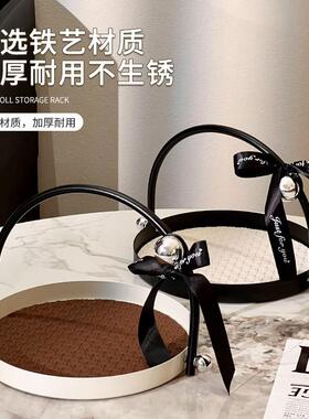 尊慕斯覆古风手提铁艺托 托盘客厅玄关台面钥匙装饰摆饰大容量收