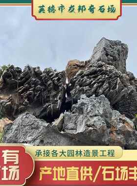 英德石造景假山叠石大型园林庭院英石场产地峰石观赏石