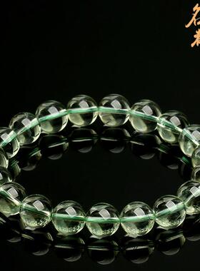 2026名都水晶 天然绿水晶圆珠手链 绿色清新款圆珠水晶手串