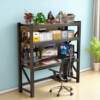 Computer desk desk storage rack multi-layer perforated board shelf rental house living room multi-functional sundries storage shelf