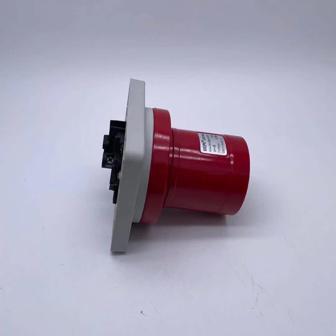 WEIPU威浦TYP543 工业插头暗装直式输入插座 63A P4 4芯 IP44正品 - 图2