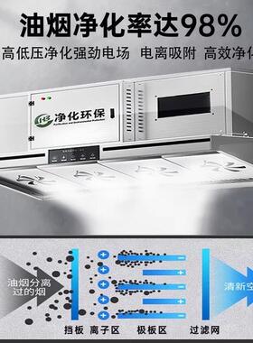油烟净化器一体机商用抽油烟机饭店餐饮低空直排大吸力烟机