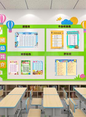班级布置教室装饰班务公告栏展示板文化墙贴房间墙纸小学环创主题