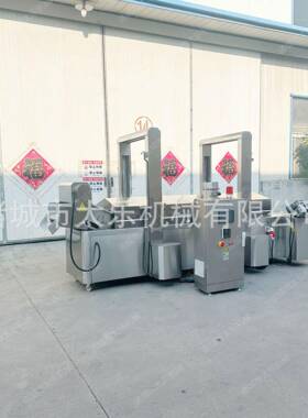 狮子头油炸流水线丸子成型蒸煮油炸流水线仿手工素丸子油炸生产线