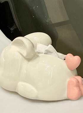 创意纸巾盒可爱ins桌面抽纸盒家用客厅高颜值纸抽餐巾纸盒子收纳