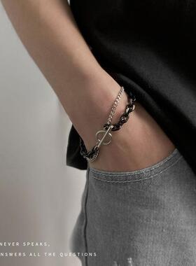 红潮街拍复古做旧男女嘻哈手链