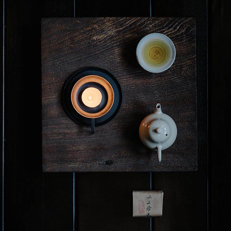 昌朴居铁艺烛台油灯台创意复古风摆件铁艺蜡烛台架民宿茶装饰禅意,淘宝优惠券,粉丝福利购,淘宝优惠卷