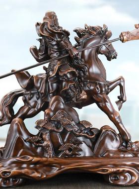 骑马关公忠义千秋关公摆件公司店铺客厅玄关酒柜装饰乔迁开业送礼