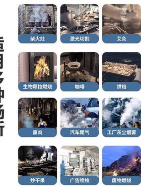 柴火灶烟净化器干烟商用木柴专用厨房木头烟雾工业款不锈钢除尘