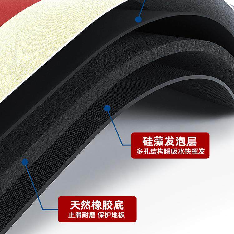 Red festive kitchen floor mats, non-slip, oil-proof, wipeable and wash-free carpets, Year of the Snake absorbent door mats, door mats