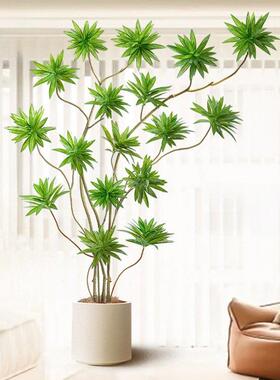 采购产品模拟绿色植物，百合花，竹盆栽植物，大型室内装饰花卉装
