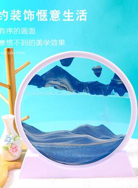 工厂直销3D立体流沙画摆件跨境爆款客厅摆件家居展台沙漏装饰品