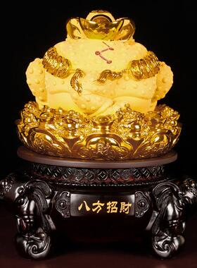 中式金蟾摆件办公室客厅酒柜家居装饰品树脂工艺品店铺开业礼品
