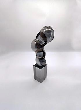 书架装饰软装现代简约黑色装饰品书镇样板房售楼处摆设客厅摆件