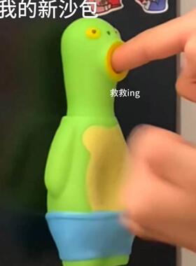尖叫鱼头怪惨叫鸡尖叫蛙防撞门贴回弹玩偶学生上班族发泄解压神器