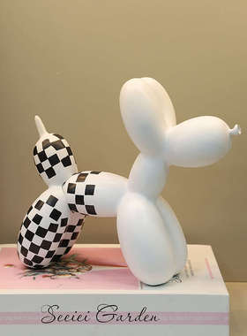 玄关气球狗摆件软装高级感轻奢客厅餐边柜装饰品搬家礼物乔迁新居