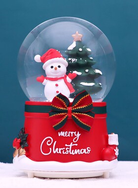 蝴蝶节圣诞水晶球音乐盒圣诞树老人水晶球福袋装饰礼品精品店