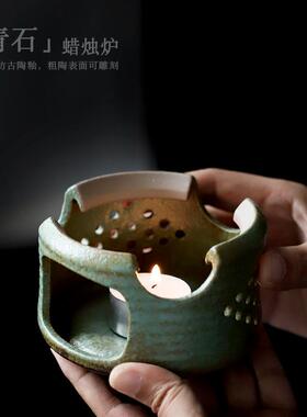 中式提梁壶茶具套装家用陶瓷煮茶壶茶炉温茶组蜡烛加热茶壶泡茶器