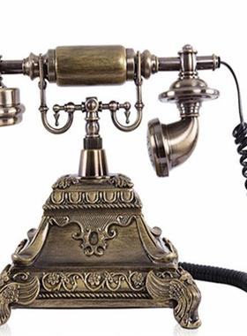 仿古电话机生产厂家高档办公树脂欧式家用仿古电话机座机