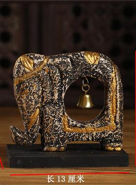 桌面摆件家居饰品泰国工艺礼品摆饰电视柜装饰东南亚风格实木大象