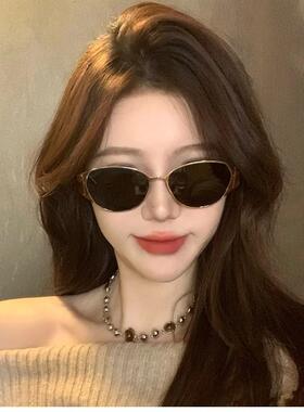 新款巴恩风薯薯镜时尚网红墨镜女防晒复古街拍猫眼太阳镜