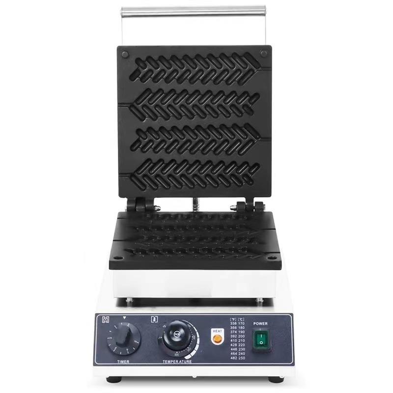 Commercial electric heating waffle maker 4-compartment wheat ear type waffle maker waffle oven snack machine scone maker