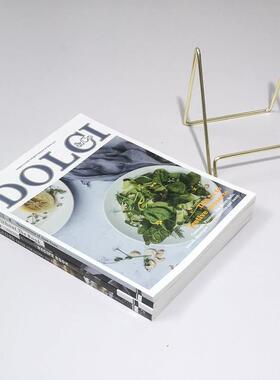 英文美食杂志人工书模型房厨房餐厅货架食谱装饰简单饰品拍摄道具