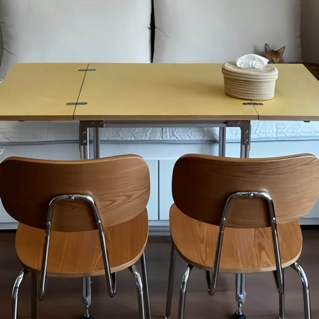Household luxury wooden birch folding table easy to set up stall table push table student cram school simple table dining table desk desk desk