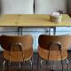 Household luxury wooden birch folding table easy to set up stall table push table student cram school simple table dining table desk desk desk