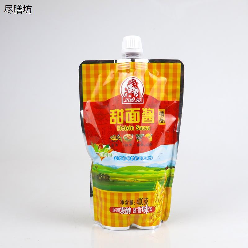 巧媳妇甜面酱家用碗装烤鸭葱蘸酱炸酱面手抓饼调味酱足期发酵袋装